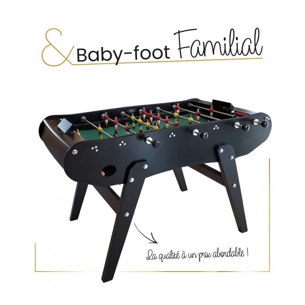 Baby-foot Familial Laqué Noir PETIOT