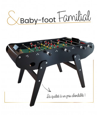 Baby-foot Familial Laqué Noir PETIOT